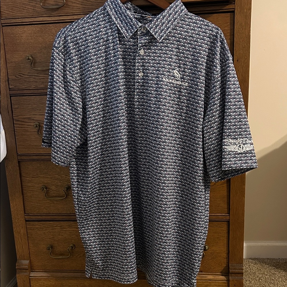 Men's Straight Down VW Bug Golf Shirt